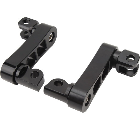 Кронштейн підніжки ZIZEV Highway, регульований на 360° кронштейн підніжки, стійкий до тріщин, для туристичних мотоциклів, чорний (0171)