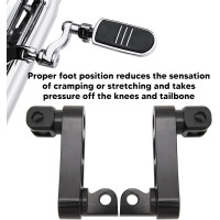 Кронштейн підніжки ZIZEV Highway, регульований на 360° кронштейн підніжки, стійкий до тріщин, для туристичних мотоциклів, чорний (0171)