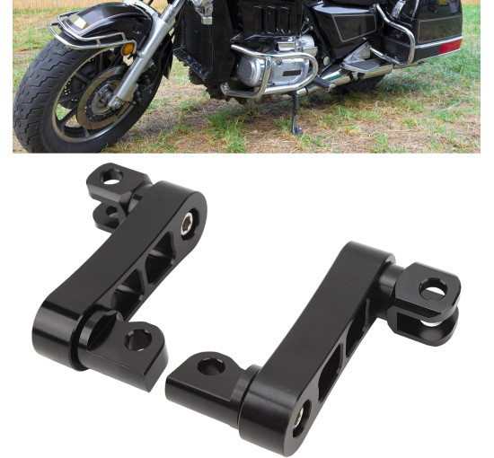 Кронштейн підніжки ZIZEV Highway, регульований на 360° кронштейн підніжки, стійкий до тріщин, для туристичних мотоциклів, чорний (0171)