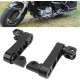 Кронштейн підніжки ZIZEV Highway, регульований на 360° кронштейн підніжки, стійкий до тріщин, для туристичних мотоциклів, чорний (0171)