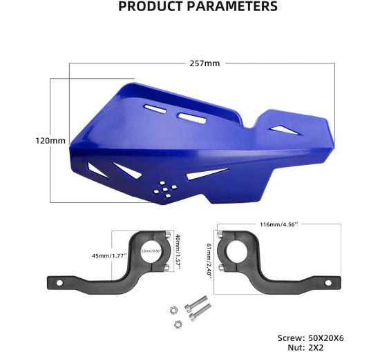 LSHDNCJ Мотоциклетні захисні накладки для рук, сині (5056)