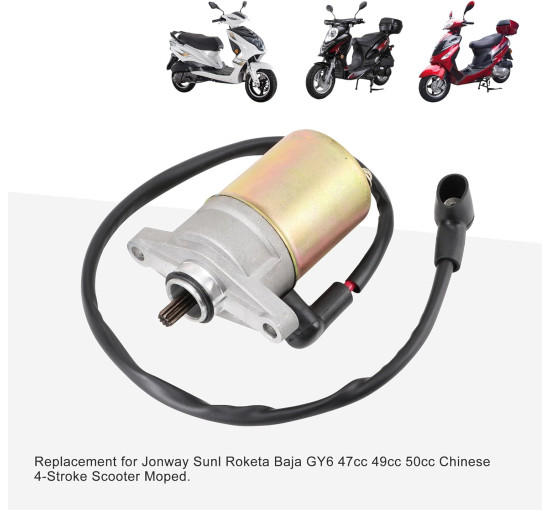 Мотоциклетний металевий двигун стартера GOOFIT HB09-172 заміна для GY6 48cc 50cc 80cc (4014)