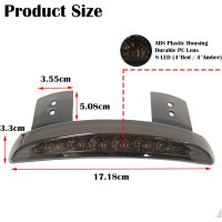 Мотоциклетний світлодіодний задній ліхтар JMTBNO KKEUJMEE091 для Sportster XL883N 1200N, чорний (4045)