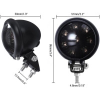 Мотоциклетний задній стоп-сигнал DREAMIZER сумісний з Chopper Bobber Cafe Racer Bike, 12V (2184)