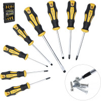 Набор отверток CCLIFE 5009 Набор магнитных отверток из 8 предметов, CR-V отвертки с футляром (0080)