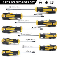 Набор отверток CCLIFE 5009 Набор магнитных отверток из 8 предметов, CR-V отвертки с футляром (0080)