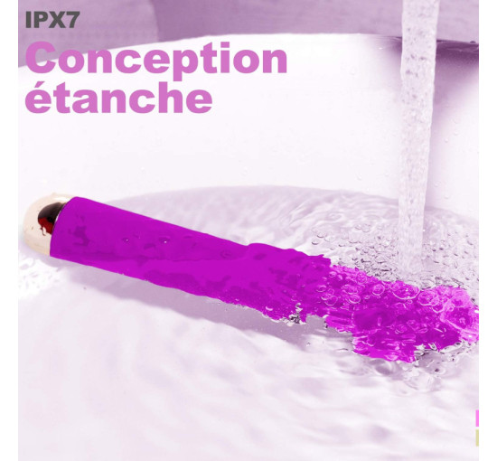 Бездротовий терапевтичний масажер XOPLAY для тіла з 25 режимами фіолетовий (my-6093)