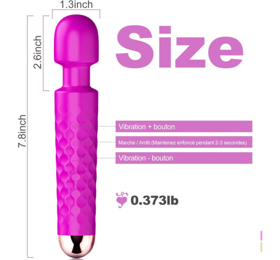 Бездротовий терапевтичний масажер XOPLAY для тіла з 25 режимами фіолетовий (my-6093)