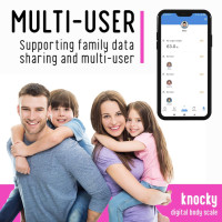 Цифровые смарт-весы ИМТ KNOCKY WHITE (my-2061)