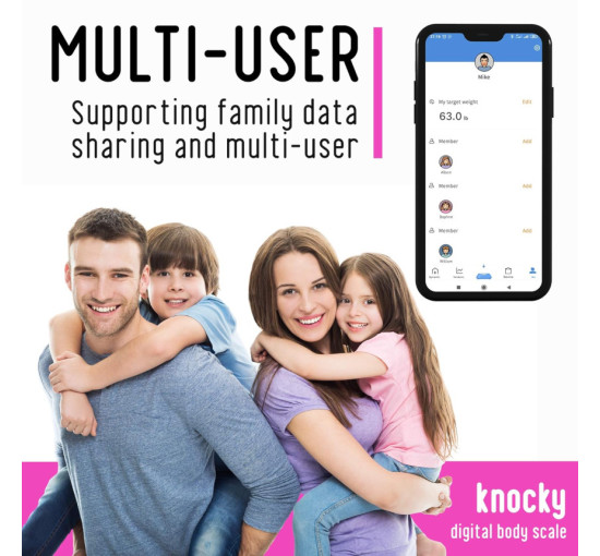 Цифрові смарт-ваги ІМТ KNOCKY WHITE (my-2061)