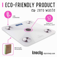 Цифровые смарт-весы ИМТ KNOCKY WHITE (my-2061)