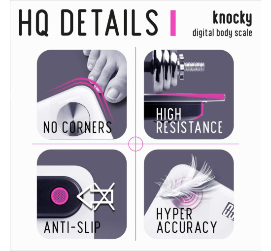 Цифрові смарт-ваги ІМТ KNOCKY WHITE (my-2061)