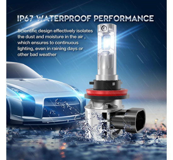 Оновлена ​​світлодіодна лампа ближнього світла Sinoparcel H11, протитуманні фари суперяскравого кольору з вентилятором (2016)