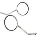Пара круглих дзеркал Alchemy Parts 7501 для мопеда-скутера, хромовані (4034)