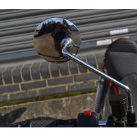 Пара круглих дзеркал Alchemy Parts 7501 для мопеда-скутера, хромовані (4034)