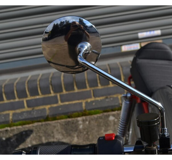 Пара круглих дзеркал Alchemy Parts 7501 для мопеда-скутера, хромовані (4034)