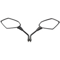 Пара универсальных зеркал заднего вида Kaser MOTO-F0042 для мотоциклов с винтом 8 мм, черные (3196)