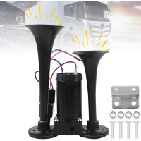 Подвійний трубний пневматичний клаксон GBKDQQ GMT263-laba з компресором для вантажівок (2145)