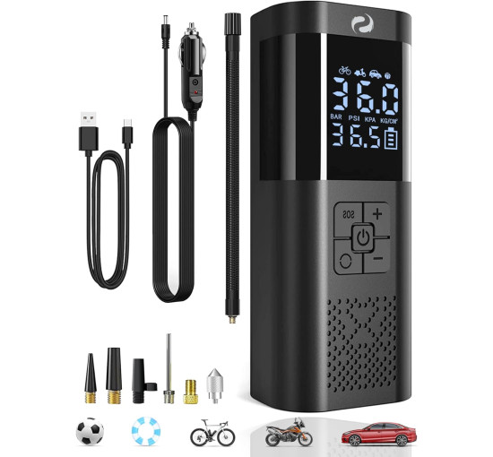 Портативний повітряний компресор SERVOMASTER SM02 для накачування шин, чорний (4128)