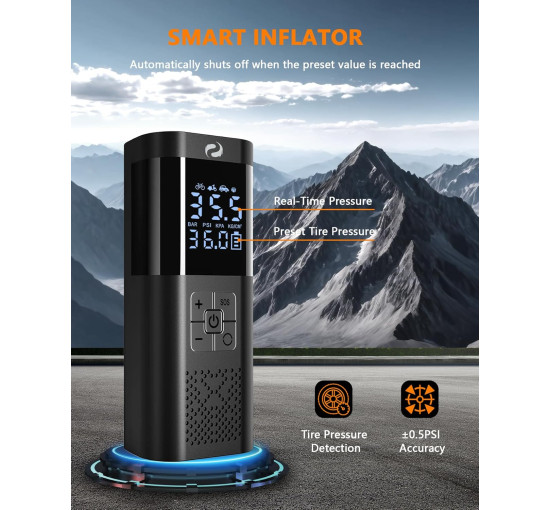 Портативний повітряний компресор SERVOMASTER SM02 для накачування шин, чорний (4128)