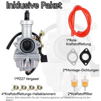 RUTU Карбюратор PZ27, подходит для CG 125cc 150cc 200cc 250cc 4-тактных ATV Go Kart Dirt Bike (5139)
