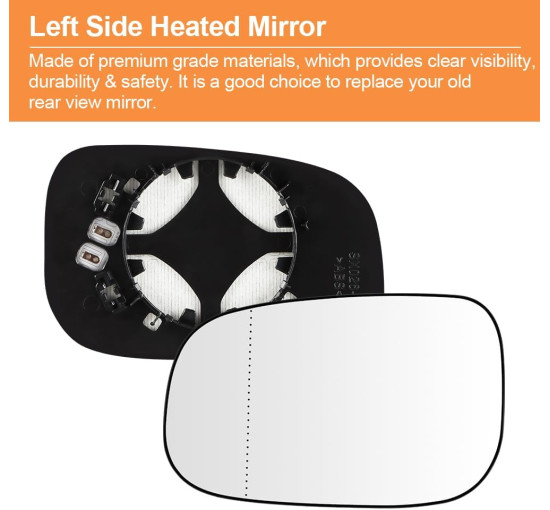 Senzeal Захисне скло лівого дзеркала з підігрівом для Volvo, ліве (5080)