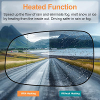 Senzeal Защитное стекло левого зеркала с подогревом для Volvo, левое (5080)