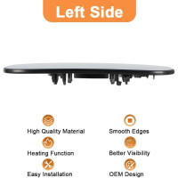 Senzeal Захисне скло лівого дзеркала з підігрівом для Volvo, ліве (5080)