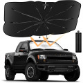 Сонцезахисний козирок Seachrgif для лобового скла автомобіля із захистом від ультрафіолету 145 x 85 см чорний (2147)