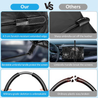 Сонцезахисний козирок Seachrgif для лобового скла автомобіля із захистом від ультрафіолету 145 x 85 см чорний (2147)