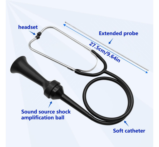 Стетоскоп для автомеханіка ZKTOOL ZKEU519, тестер шуму двигуна (4143)