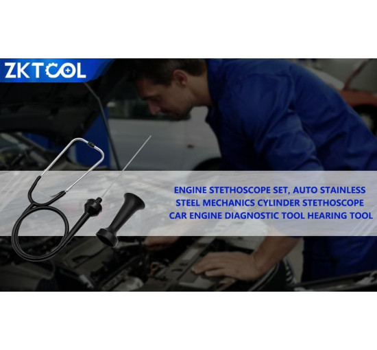 Стетоскоп для автомеханіка ZKTOOL ZKEU519, тестер шуму двигуна (4143)