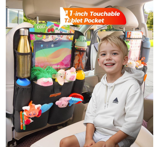 SURDOCA Оновлений автомобільний органайзер GD-Black01 з 11-дюймовим тримачем для планшета, чорний (5085)