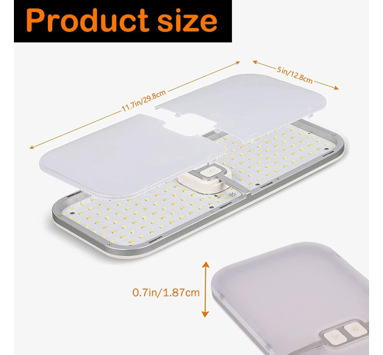 Світлодіодні лампи Intckwan FC-02 12 вольт для автофургонів, 15 Вт (3138)