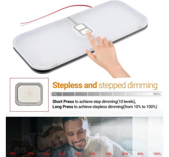 Світлодіодні лампи Intckwan FC-02 12 вольт для автофургонів, 15 Вт (3138)