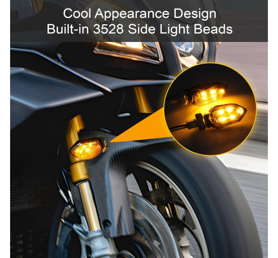 Світлодіодні поворотники YOUNLEN для мотоцикла 12V, 4шт (2185)