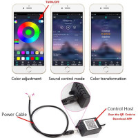 Світлодіодні стрічки Generic ANSB_110 для салону автомобіля з різнокольоровим підсвічуванням 5 в 1 RGB (3187)