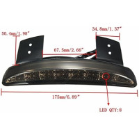 Світлодіодний стоп-сигнал Alamor Smoke 12V для Harley Davidson, чорний (2176)