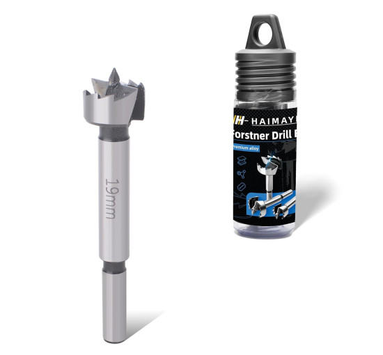 Свердло Форстнера HAIMAYEE 19 мм  плоскокриле свердло з багатьма зубцями для дерева (4135)