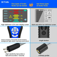Тестер тормозной жидкости ZKTOOL ZKEU399, DOT3 DOT4 DOT5.1 ENV6 ENV4 (4149)