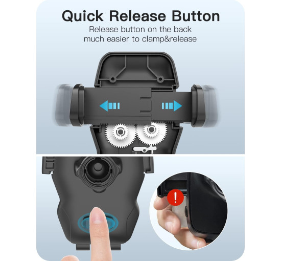 Тримач для мобільного телефону APPS2Car H3S-S1L/AV2S+ для лобового скла, чорний (3029)