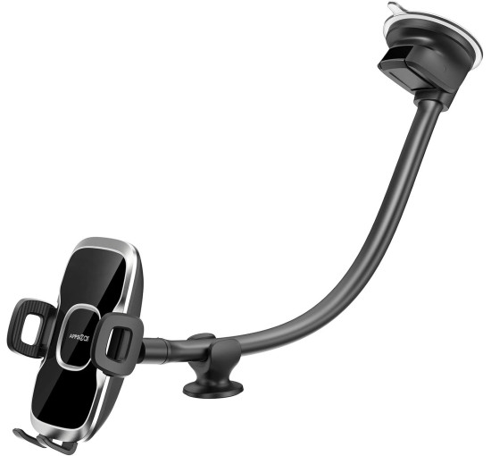 Тримач для телефону APPS2Car на лобове скло, чорний (3030)