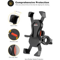 Тримач для телефону Grefay PB03AC для велосипеда, мотоцикла, чорний (2140)