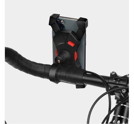 Тримач для телефону Grefay PB03AC для велосипеда, мотоцикла, чорний (2140)