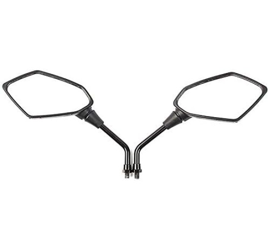 Універсальні дзеркала заднього виду KASER MOTO-F0042 з гвинтом 8 мм для скутерів Kawasaki, Suzuki, Honda, чорний (2088)