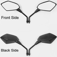 Универсальные зеркала заднего вида KASER MOTO-F0042 с винтом 8 мм для скутеров Kawasaki, Suzuki, Honda, черный (2088)