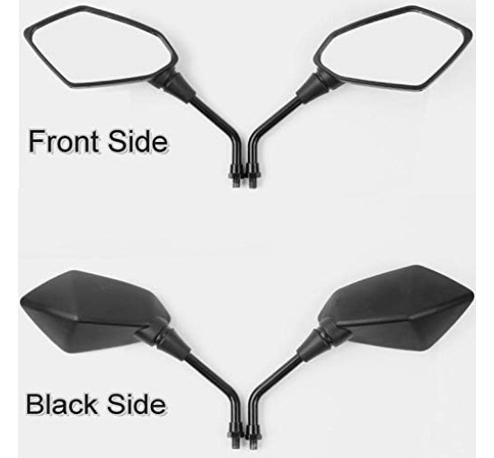 Універсальні дзеркала заднього виду KASER MOTO-F0042 з гвинтом 8 мм для скутерів Kawasaki, Suzuki, Honda, чорний (2088)