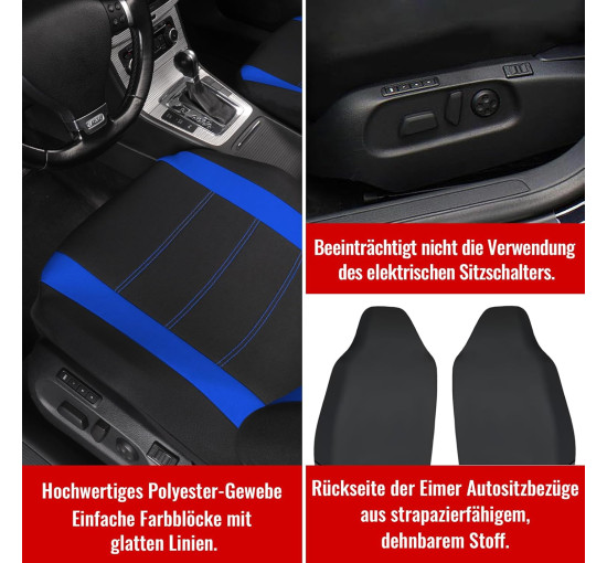 Універсальний чохол AUTOYOUTH Y40771-BLUE для автокрісла, синій (4115)