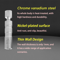 Універсальний магнітний ключ ZKTOOL ‎ZKEU028 для свічок запалювання, 14мм (4152)