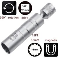 Універсальний магнітний ключ ZKTOOL ‎ZKEU029 для свічок запалювання, 16мм (4153)